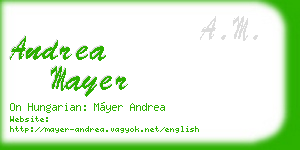 andrea mayer business card